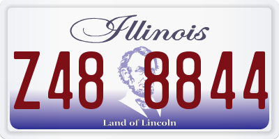 IL license plate Z488844