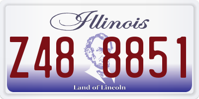 IL license plate Z488851