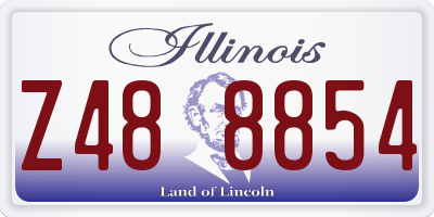 IL license plate Z488854