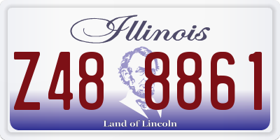 IL license plate Z488861