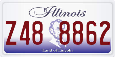 IL license plate Z488862