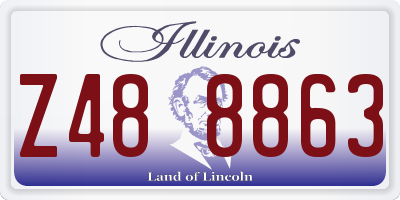 IL license plate Z488863