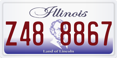 IL license plate Z488867