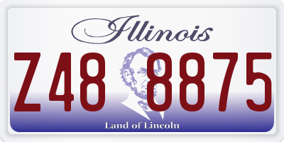 IL license plate Z488875