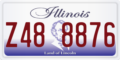 IL license plate Z488876