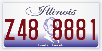 IL license plate Z488881