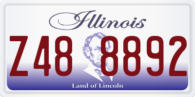 IL license plate Z488892