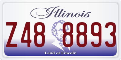 IL license plate Z488893