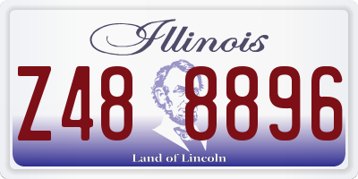 IL license plate Z488896