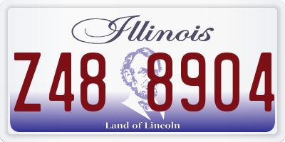 IL license plate Z488904