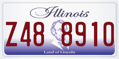 IL license plate Z488910