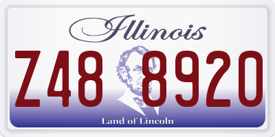 IL license plate Z488920