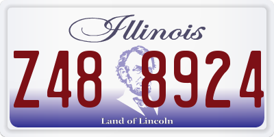 IL license plate Z488924