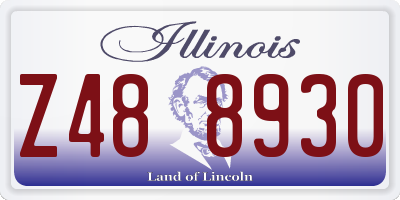 IL license plate Z488930