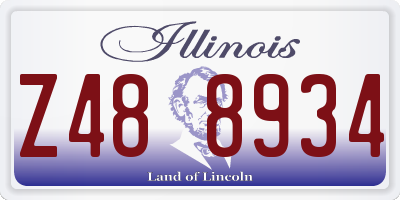 IL license plate Z488934