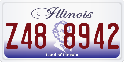 IL license plate Z488942