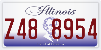 IL license plate Z488954