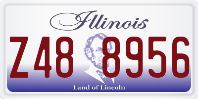 IL license plate Z488956