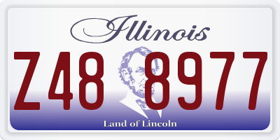 IL license plate Z488977