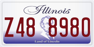 IL license plate Z488980