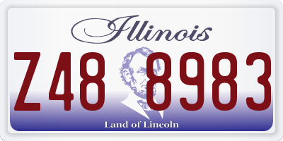 IL license plate Z488983