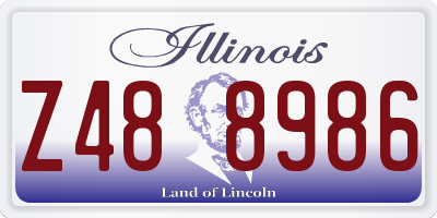 IL license plate Z488986