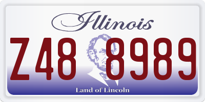 IL license plate Z488989