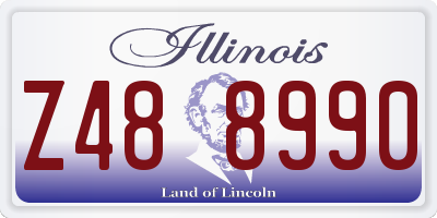 IL license plate Z488990