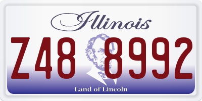 IL license plate Z488992