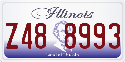 IL license plate Z488993