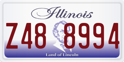 IL license plate Z488994