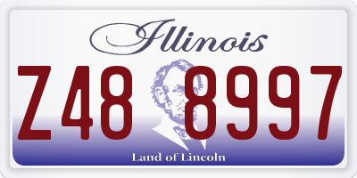 IL license plate Z488997