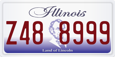 IL license plate Z488999