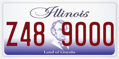 IL license plate Z489000