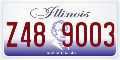 IL license plate Z489003