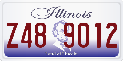 IL license plate Z489012