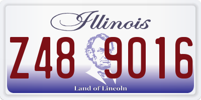 IL license plate Z489016