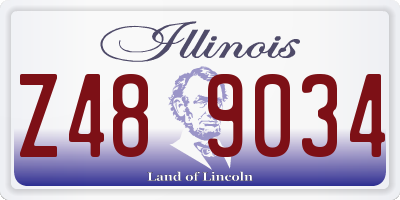 IL license plate Z489034