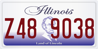IL license plate Z489038