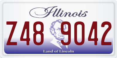 IL license plate Z489042