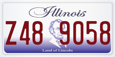 IL license plate Z489058