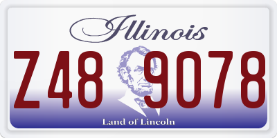 IL license plate Z489078