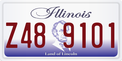 IL license plate Z489101
