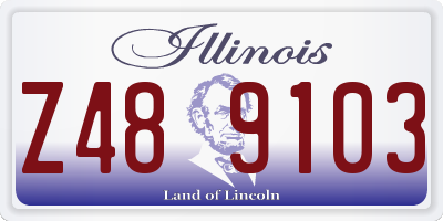 IL license plate Z489103