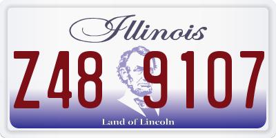 IL license plate Z489107