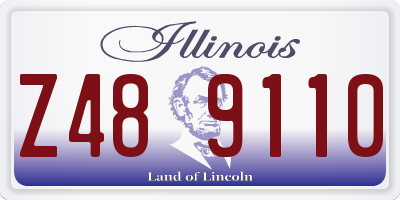 IL license plate Z489110