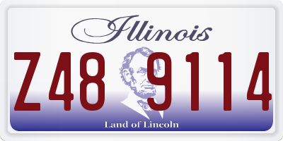 IL license plate Z489114