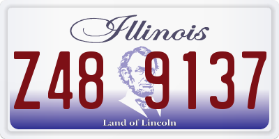 IL license plate Z489137