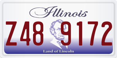 IL license plate Z489172