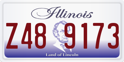IL license plate Z489173